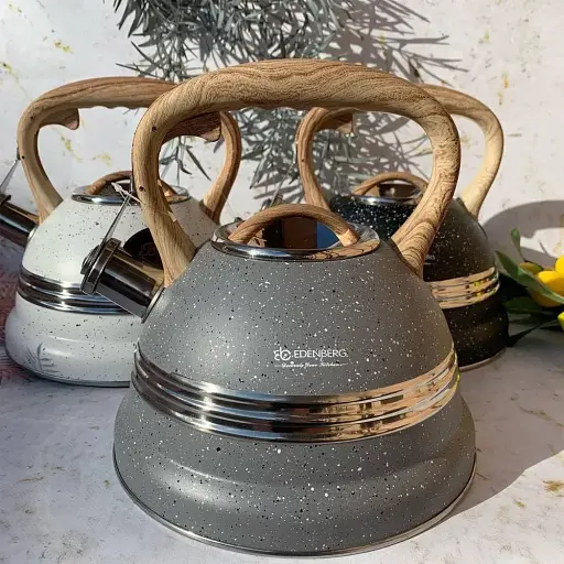 Чайник со свистком Edenberg EB-8808 из нержавеющей стали на 3 л серый - фото 2