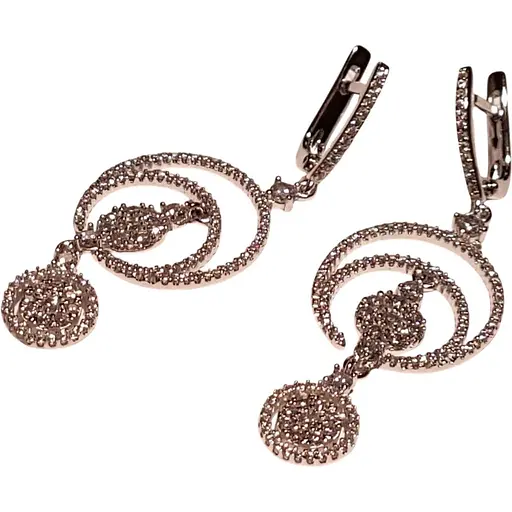 Серебряные серьги Qvaliz с фианитами. 902-00350