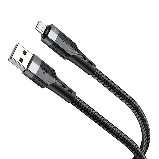 Кабель Borofone BU35 USB to MicroUSB 1,2 м черный - фото 1