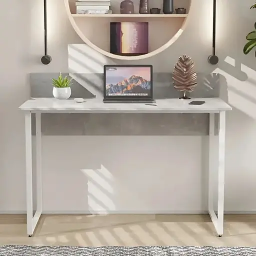 Стіл письмовий Скай Ferrum-decor 75x100x70 Білий метал ДСП Бетон 16 мм (FRD-106670)