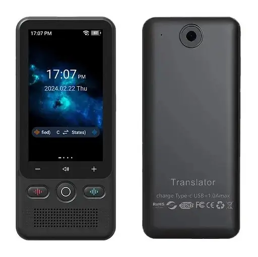 Голосовой переводчик AI Translator T18 Wi-Fi Bluetooth (138 языков) 1400 мАч