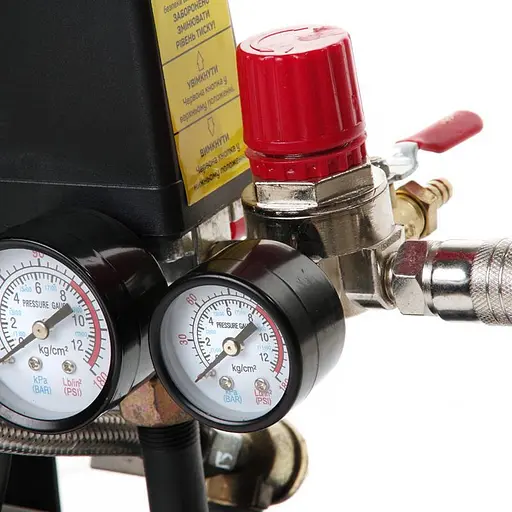 Компресор двоциліндровий безмасляний Apro OFE-9 0,6кВт 152 л/хв 9 л 30412 - фото 5