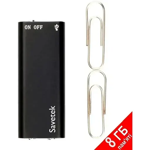 Мініатюрний диктофон Savetek 200 (GS-R01s) 8 ГБ - фото 2
