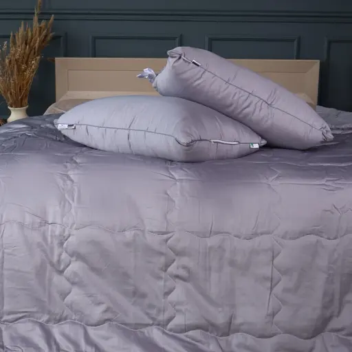Літній постільний комплект MirSon Line Satin Premium Skyline Ecosilk Двоспальний (2200010974935) - фото 4
