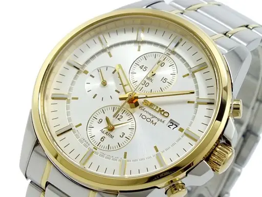 Годинник Seiko Chronograph SNAF06P1 alarm, кварц.браслет - фото 2