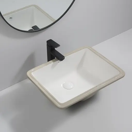 Умивальник врізний під стільницю Mixxus Premium Style-1701 510x380x200 мм з переливом MP6567, Білий - фото 6