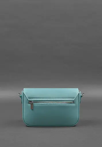 Женская кожаная сумка Mary бирюзовая - фото 6