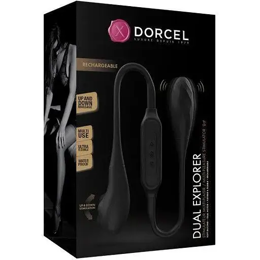Вибратор на гибкой сцепке со стимуляцией пальчиком Dorcel Dual Explorer - фото 10