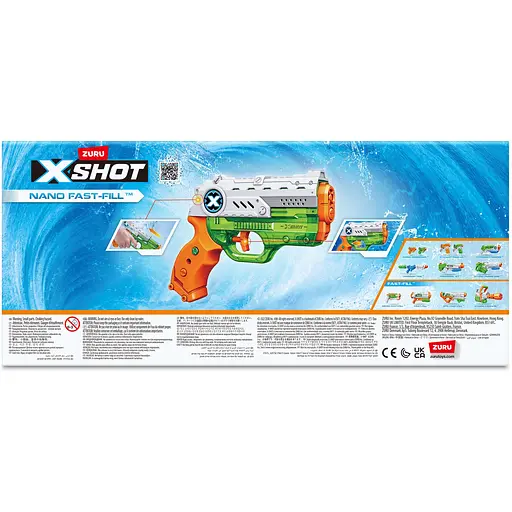 Водний бластер Zuru X-Shot Fast Fill Nano Double Pack набір (56334R) - фото 5