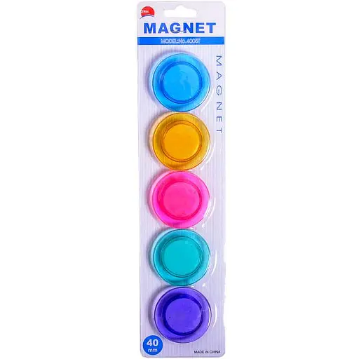 Магніт для дошки Кольоровий T-4005, 4 см, 5 шт.