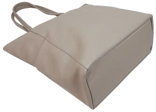 Женская кожаная сумка на двух ручках Borsacomoda бежевая sum0028740 - фото 5