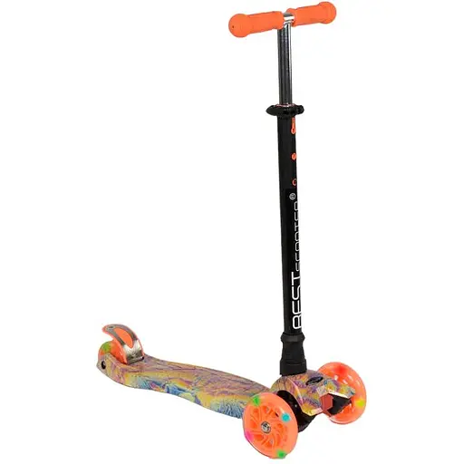 Самокат Best Scooter 59х16х30 см Оранжево-чорний 000231541