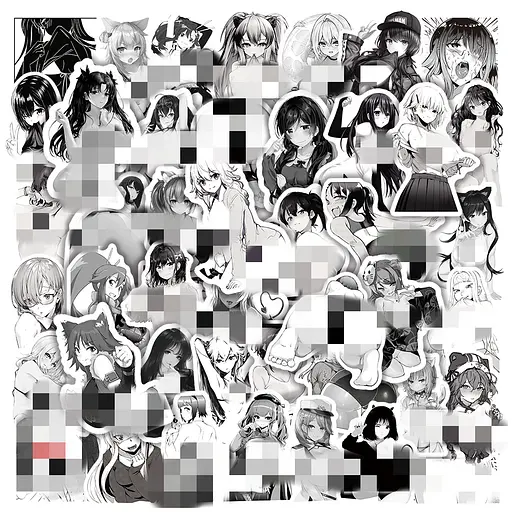 Стікерпак Набір наклейок GeekLand дівчини 100 штук - фото 1