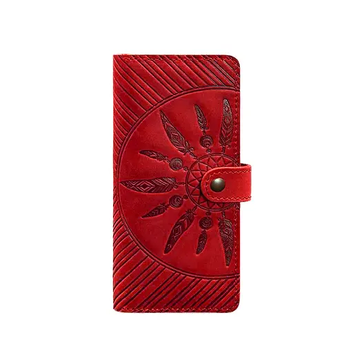 Кожаное женское коралловое портмоне 7.0 Инди. - фото 8