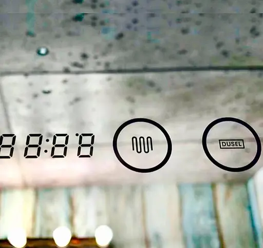 Дзеркало Dusel DE-M1041 75x120 з годинником, Білий - фото 6