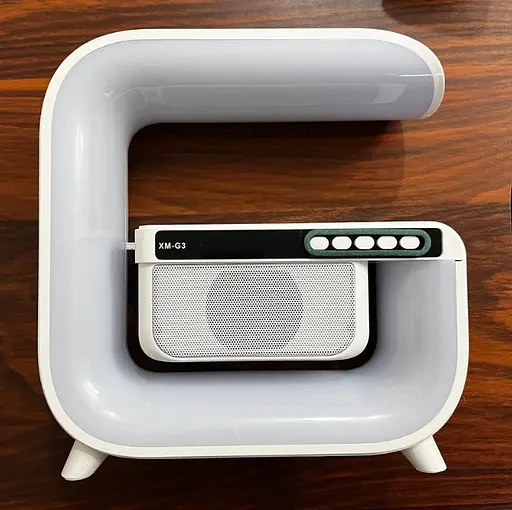 Ночная смарт XM-G3 RGB подсветка Bluetooth с колонкой беспроводной зарядкой часами радио 15 Вт - фото 2