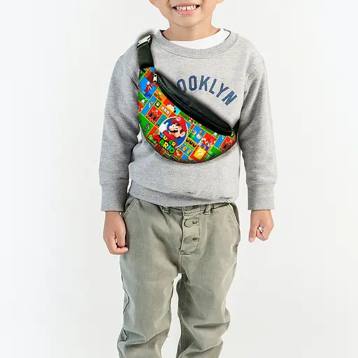 Сумка-бананка супер маріо "Super Mario" з принтом, 35х15см, дитяча, молодіжна (00018)