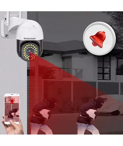 IP-камера видеонаблюдения Wi-Fi Heckermann C19 + карта 16 ГБ уличная поворотная - фото 4