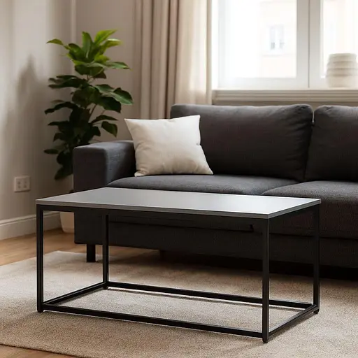 Стіл журнальний лофт Orange-Line ОП-192 600х1100х450 мм Чорний/Сіра мишка - фото 2