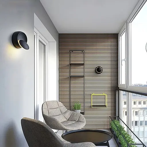 Світлодіодне чорне бра SIRIUS Line F W 089-145 BK - фото 2