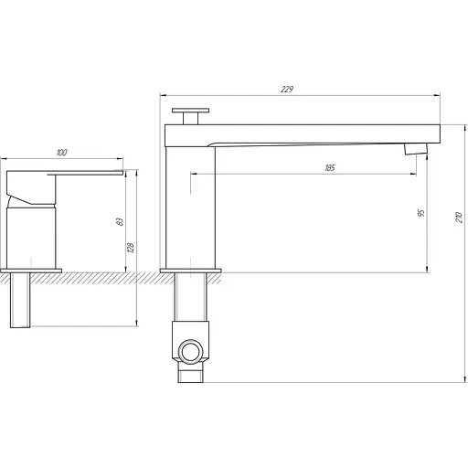 Смеситель для ванны TOPAZ SARDINIA TS 08111-H19-BB - фото 2