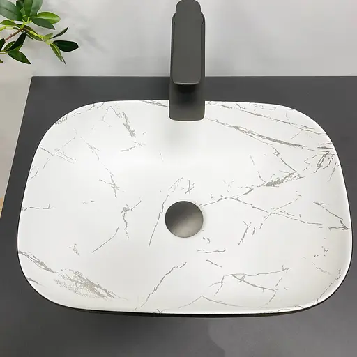 Умивальник VBI Ravenna marmo black matt накладний VBI-011220, Чорний матовий - фото 2