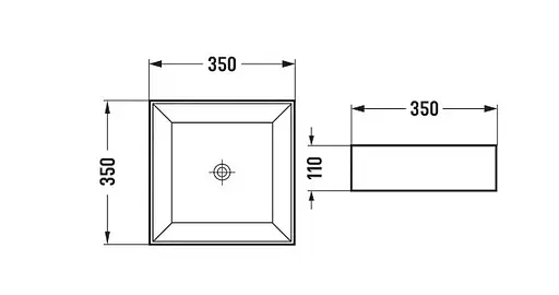 Умивальник Mexen Goya Black Matt MEX-22183585, Чорний матовий - фото 2