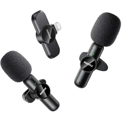 Мікрофон Remax петличний бездротовий подвійний K10 Ryusic Series One-to-Two Lightning - фото 1