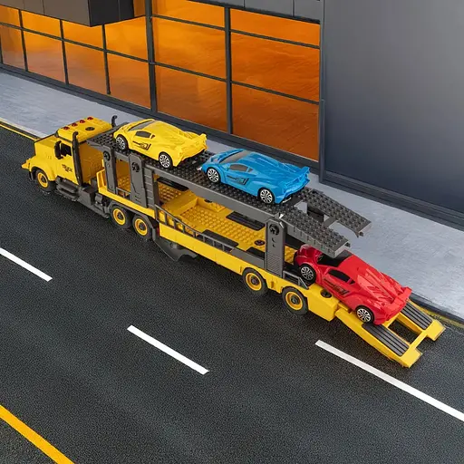 Машинка-конструктор Otamanko Автоконструктор Вантажівка тягач із легковими авто - фото 10