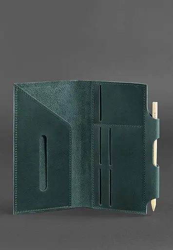 Кожаный тревел-кейс 3.0 зеленый Crazy Horse - фото 5