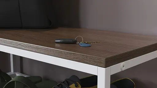 Банкетка універсальна Ferrum-decor Слайм 45x63x26 білий ДСП Дуб Сонома Трюфель 16мм (FRD-104078) - фото 3