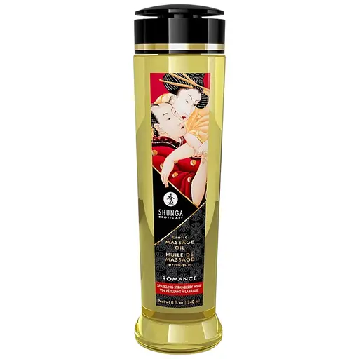 Масажне масло Shunga Romance Sparkling Strawberry Wine натуральне зволожуюче 240 мл