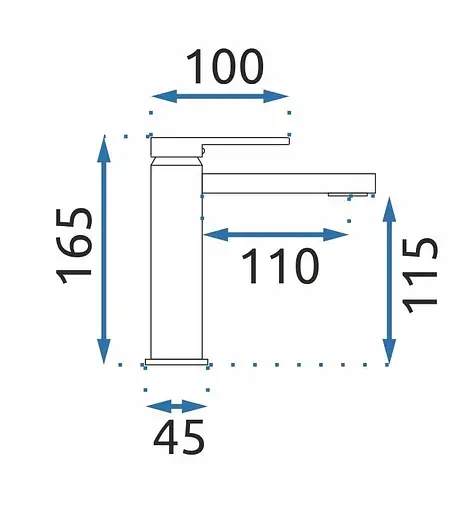 Змішувач для умивальника Rea Verso black низький REA-B7901 Чорний матовий - фото 3
