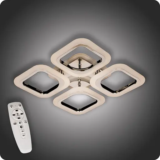 Люстра світлодіодна 517 Dlight 3color з пультом 55Вт Хром (01334) - фото 2