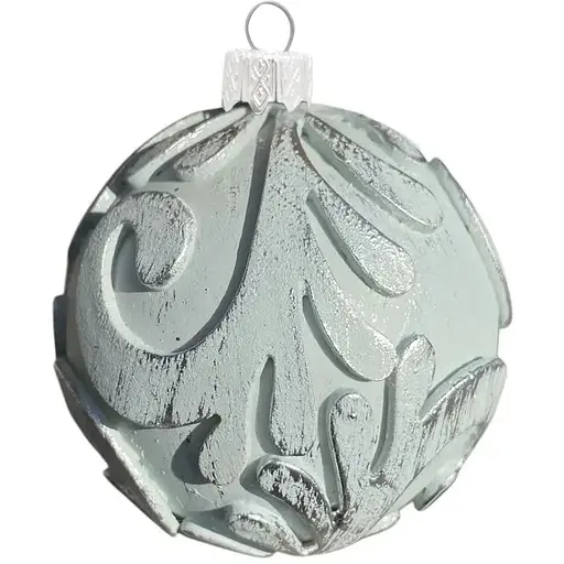 Набір ялинкових іграшок Dashuri Вінтаж 2 штуки по 8 см зі срібною поталлю, атлантик 80130399