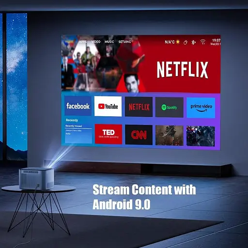 Проектор BYINTEK X25 смарт FullHD 4K WiFi LED Android - фото 5