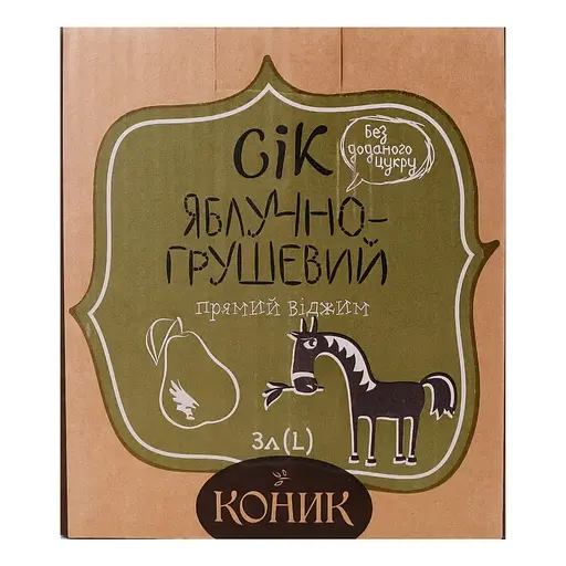 Уценка. Сок Коник Яблочно-грушевый пастеризованный неосвещенный 3 л (766270) - фото 3