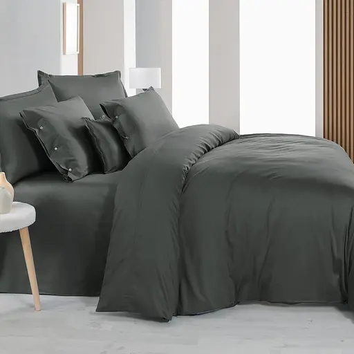 Постільна білизна Monochrome Dark Grey Сатин Преміум Sarev pbe0052218 - фото 1