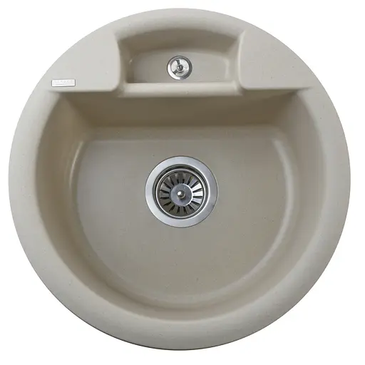 Гранитная мойка Globus Lux Guron слоновая кость 480 мм, Бежевый - фото 1