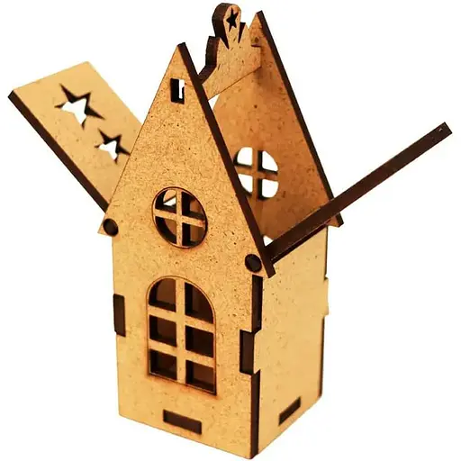 Заготовка Rosa Talent Хатинка мала з підвісом ДВП 4.7х3.7х10.5 см