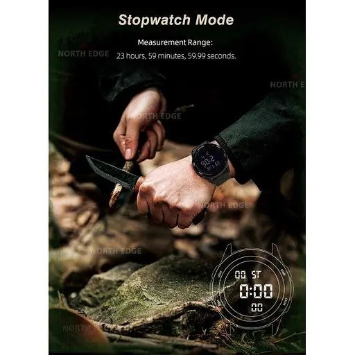 Часы мужские водостойкие тактические North Edge Terrax Black - фото 8