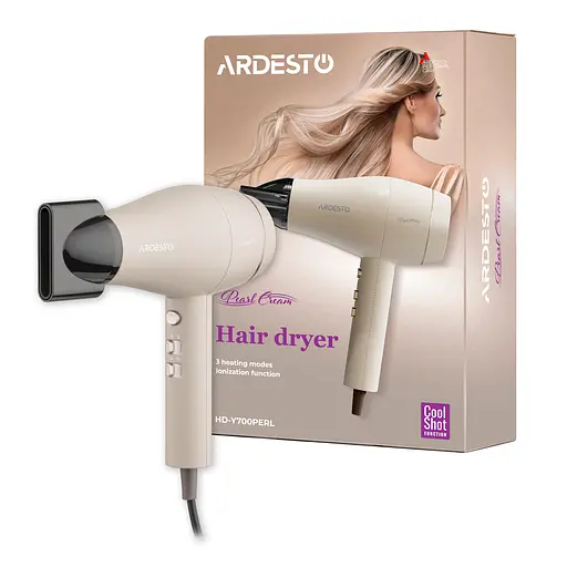 Фен Ardesto Pearl Cream HD-Y700PERL, 1800-2000Вт, 2 швидкості, 3 температурні режими, бежевий - фото 9