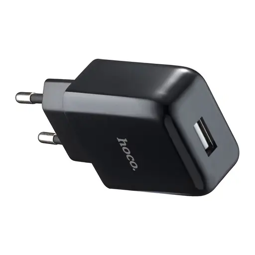 Мережевий зарядний пристрій Hoco N2 Vigour single port charger ( EU ) Чорний - фото 1
