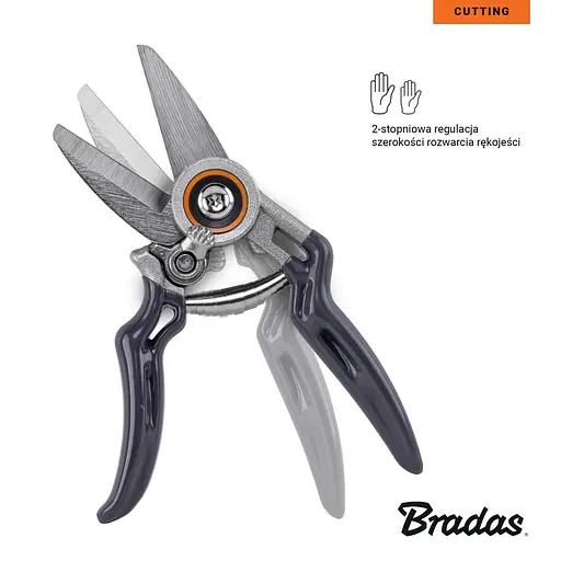 Секатор Bradas садовый, обводное лезвие из стали SK5, ALU, V-SERIES, KT-V1042 - фото 5
