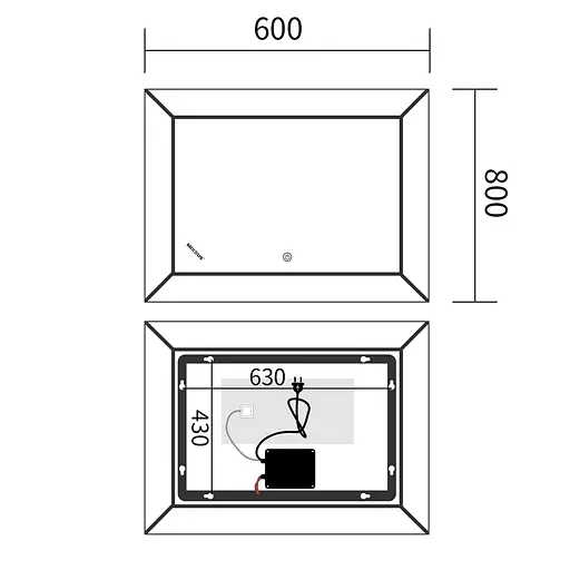 Дзеркало Mixxus Premium Cubic MR14-80x60-Reverse MP6648 - фото 7