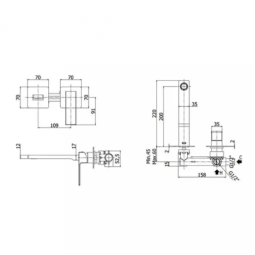 Смеситель для раковины Paffoni Elle черный матовый EL 105 NO 70, Черный матовый - фото 2