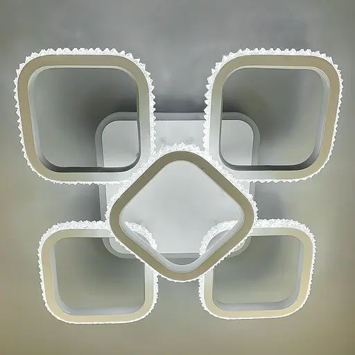 Світлодіодний світильник із RGB підсвіткою з кристалами на корпусі Line.F А 77073/4+1 S RGB WH - фото 5