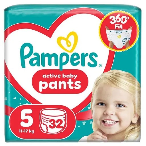 Подгузники-трусики Pampers Active Baby Pants Размер 5 (11-17 кг) 32 шт. - фото 1