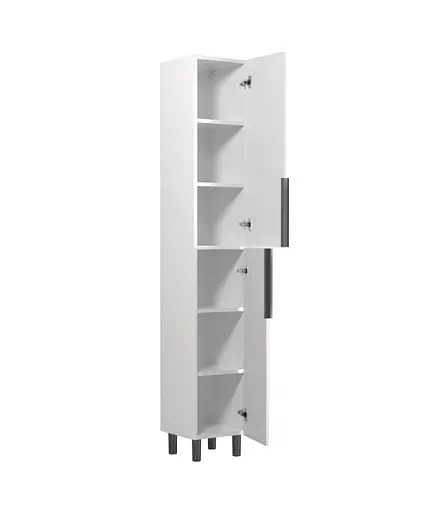 Пенал Мойдодир Iris П-28 для ванної підлоговий/підвісний, Білий - фото 2