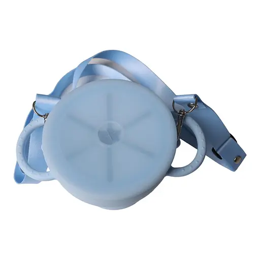 Безопасная пищевая силиконовая складная чашка oldbro 450 мл SKY blue - фото 4